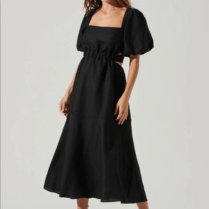 ASTR The Label Angeles Puff Sleeve Cutout Dress